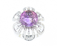 Ametrine and diamond ring