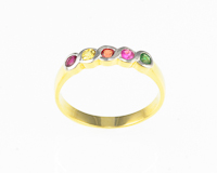 Mixed gem stones ring