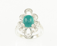 Emerald and diamond ring