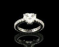 Crystal and diamond ring