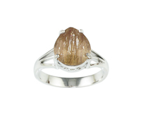 Rutile quartz ring