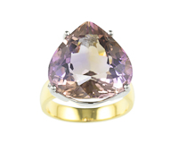 Ametrine and diamond ring