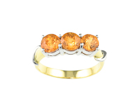 Mandarin spessartite garnet ring