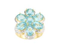 Apatite and diamond ring