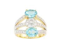 Apatite and diamond ring