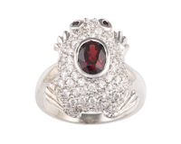 Spinel, garnet and zircon ring