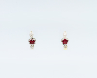 Sapphire and diamond earrings