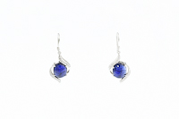 Blue sapphire and diamond earrings