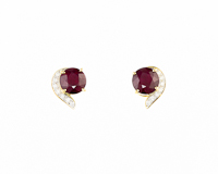 Ruby and diamond earrings
