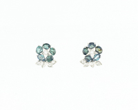 Alexandrite and diamond earrings