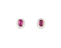 Ruby and diamond earrings