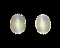 Aquamarine cat's eye earrings