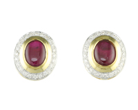 Ruby and diamond earrings