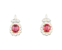 Ruby and diamond earrings