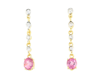 Spinel and diamond earrings