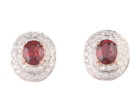 Spinel and diamond earrings