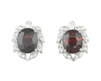 Rhodolite garnet earrings