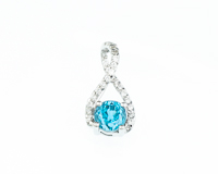 Zircon and diamond pendant