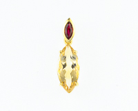 Citrine and ruby pendant