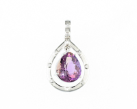 Ametrine and diamond pendant