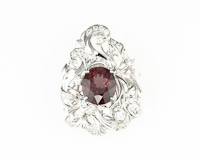 Garnet and diamond pendant