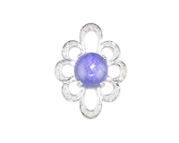 Blue star sapphire and diamond pendant