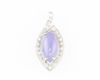 Jadeite (type-A) and diamond pendant