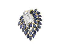 Blue sapphire and diamond pendant