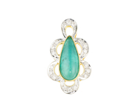 Emerald and diamond pendant