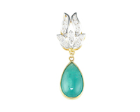 Emerald and diamond pendant