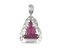Ruby carving pendant