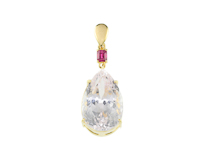 Kunzite and ruby pendant