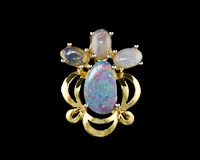 Opal doublet and opal pendant