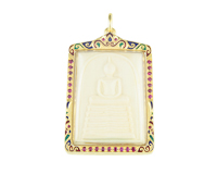 Buddha and ruby pendant