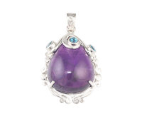 Amethyst and zircon pendant