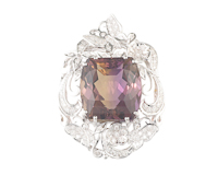 Ametrine and diamond pendant