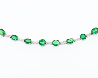 Tsavorite garnet and diamond necklace