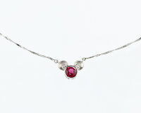 Spinel and diamond necklace