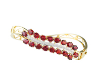 Ruby and diamond bangle