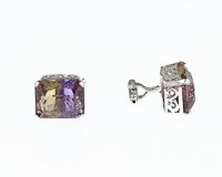 Ametrine cuff links