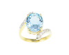 Aquamarine and diamond ring