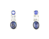 Blue sapphire and sapphire earrings