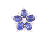 Blue sapphire and diamond pendant